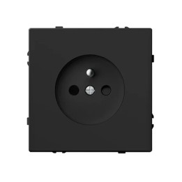 Prise de courant 2P+T - 16A – France Type E – Noir