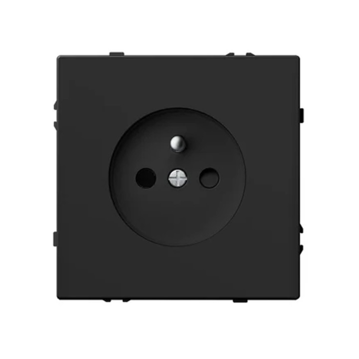 Prise de courant 2P+T - 16A – France Type E – Noir