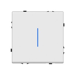 Interrupteur mécanique simple allumage 1 Bouton avec voyant lumineux – Blanc