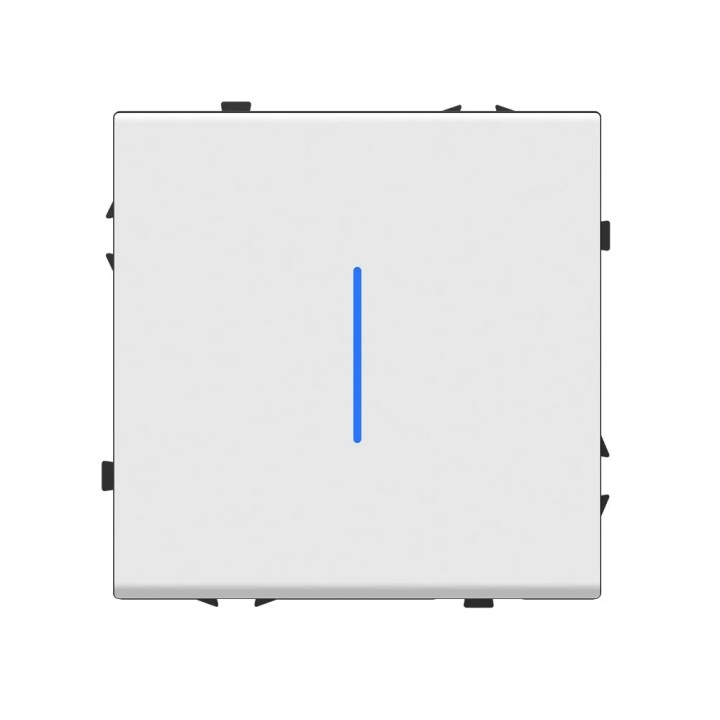 Interrupteur mécanique simple allumage 1 Bouton avec voyant lumineux – Blanc