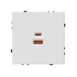 Chargeur mural USB-A+C 65W – Blanc