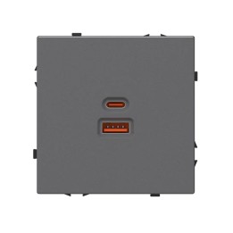 Chargeur mural USB-A+C 65W – Gris