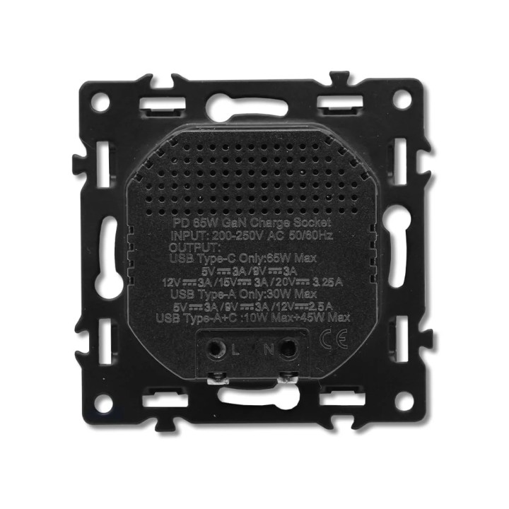 Chargeur mural USB-A+C 65W – Doré