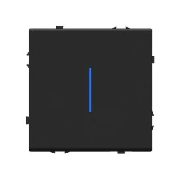 Interrupteur mécanique simple allumage 1 Bouton avec voyant lumineux – Noir
