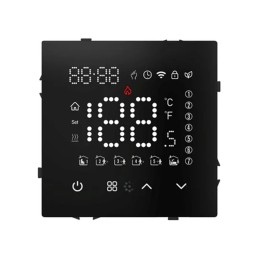 Thermostat connecté WiFi – Chauffage hydraulique – Noir