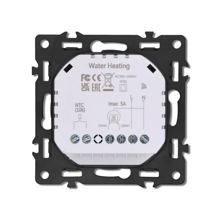 Thermostat connecté WiFi – Chauffage hydraulique – Noir