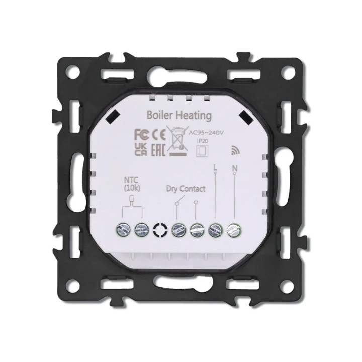 Thermostat connecté WiFi – Chaudière (gaz / fioul) – Noir