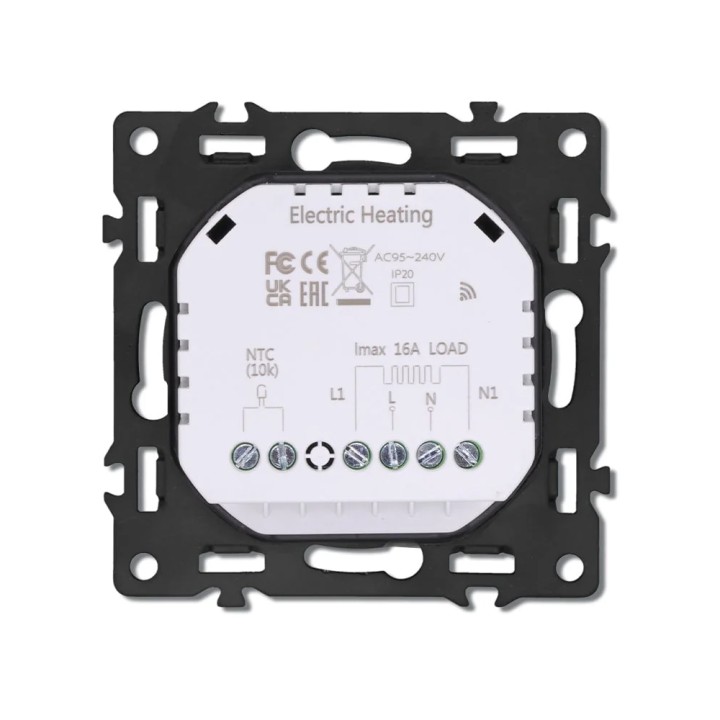 Thermostat connecté Wifi – Chauffage électrique – Noir