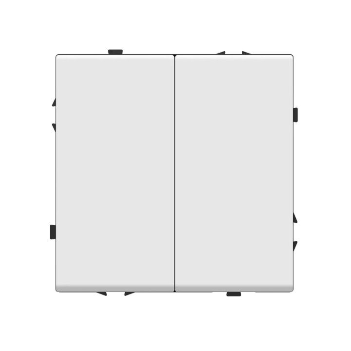 Interrupteur mécanique simple allumage 2 boutons – Blanc