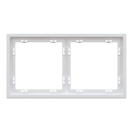 Plaque de finition 2 postes – Gamme One – Blanc