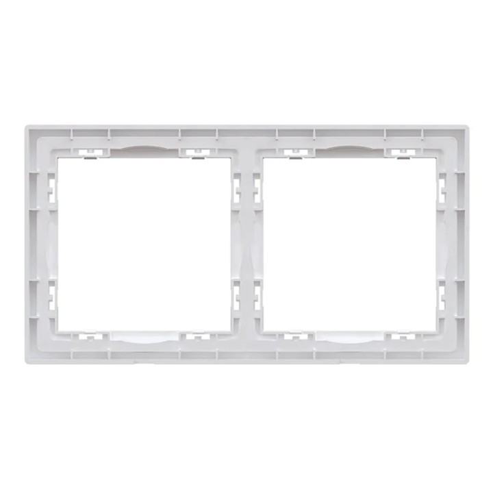 Plaque de finition 2 postes – Gamme One – Blanc