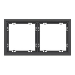 Plaque de finition 2 postes – Gamme One – Noir