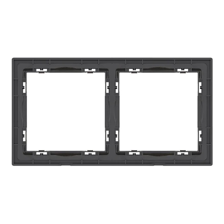 Plaque de finition 2 postes – Gamme One – Noir