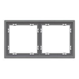 Plaque de finition 2 postes – Gamme One – Gris
