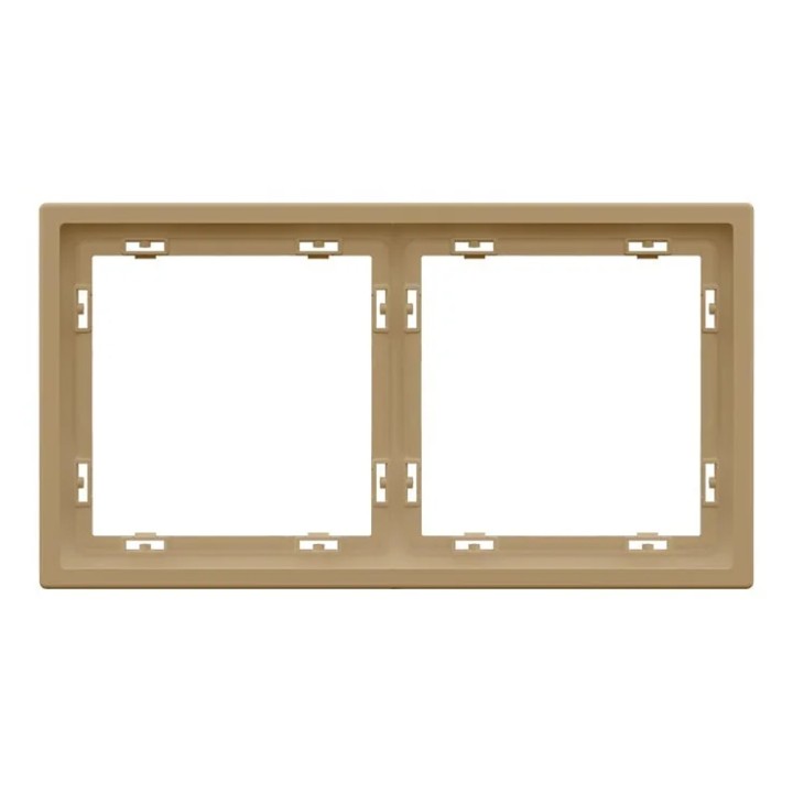 Plaque de finition 2 postes – Gamme One – Doré
