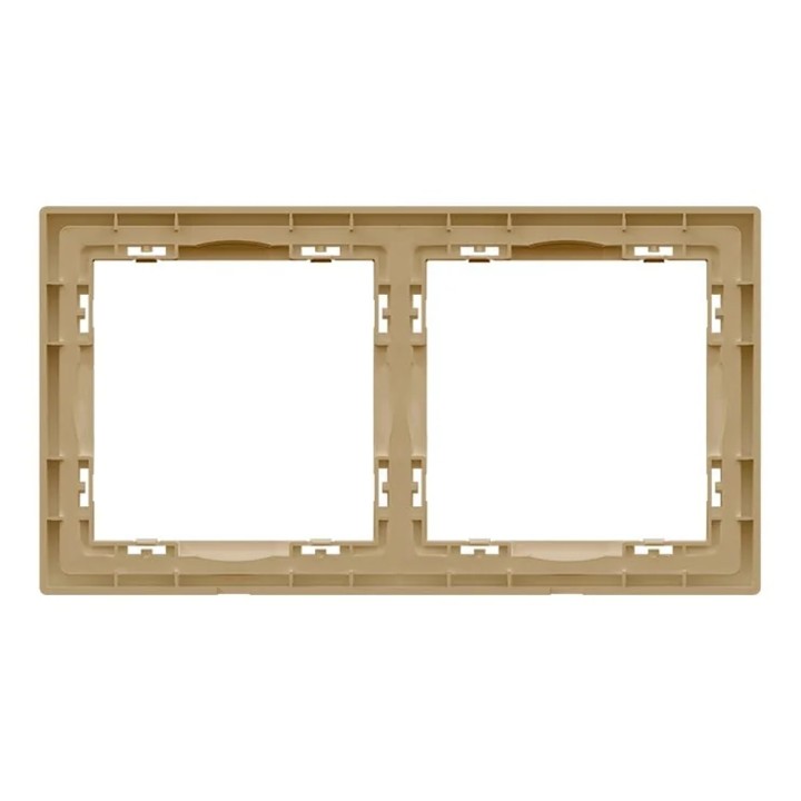 Plaque de finition 2 postes – Gamme One – Doré