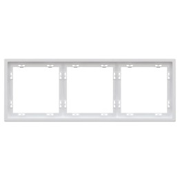 Plaque de finition 3 postes – Gamme One – Blanc