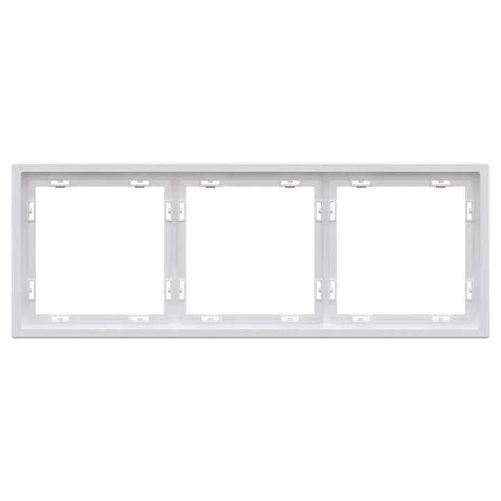 Plaque de finition 3 postes – Gamme One – Blanc