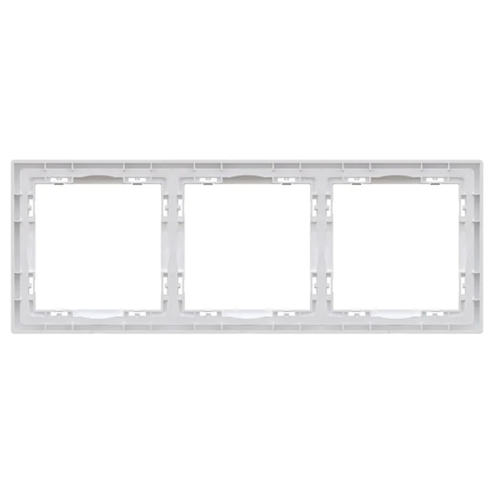 Plaque de finition 3 postes – Gamme One – Blanc