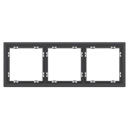 Plaque de finition 3 postes – Gamme One – Noir