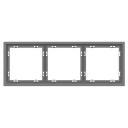 Plaque de finition 3 postes – Gamme One – Gris