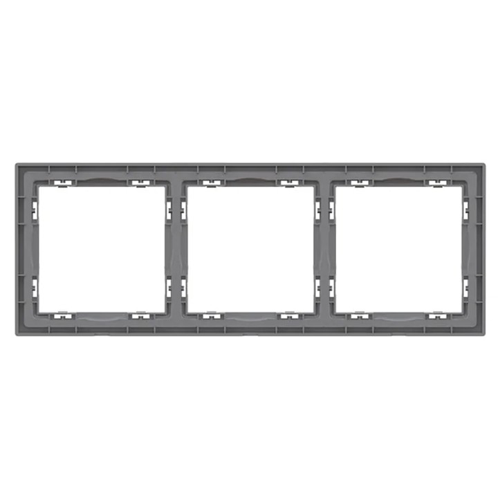 Plaque de finition 3 postes – Gamme One – Gris