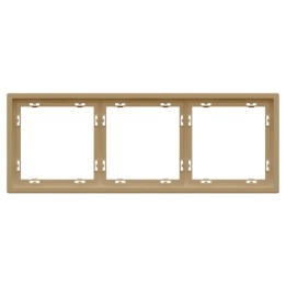 Plaque de finition 3 postes – Gamme One – Doré