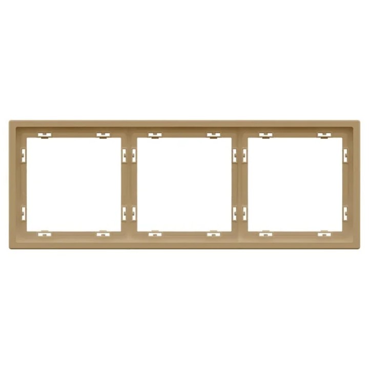 Plaque de finition 3 postes – Gamme One – Doré