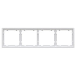 Plaque de finition 4 postes – Gamme One – Blanc