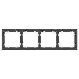 Plaque de finition 4 postes – Gamme One – Noir