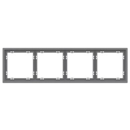 Plaque de finition 4 postes – Gamme One – Gris