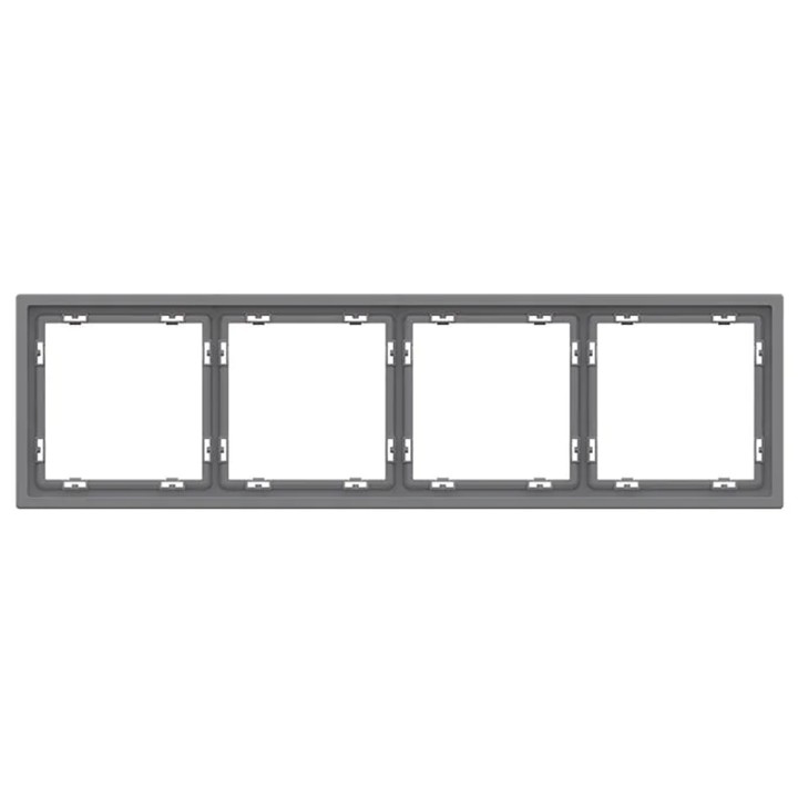 Plaque de finition 4 postes – Gamme One – Gris
