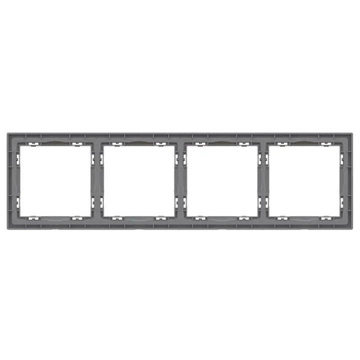 Plaque de finition 4 postes – Gamme One – Gris