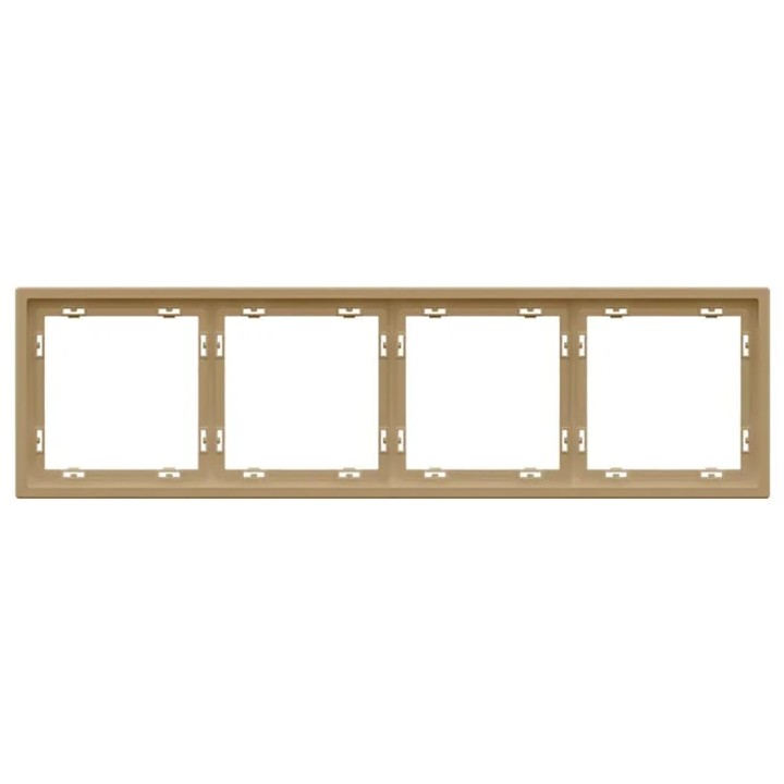 Plaque de finition 4 postes – Gamme One – Doré