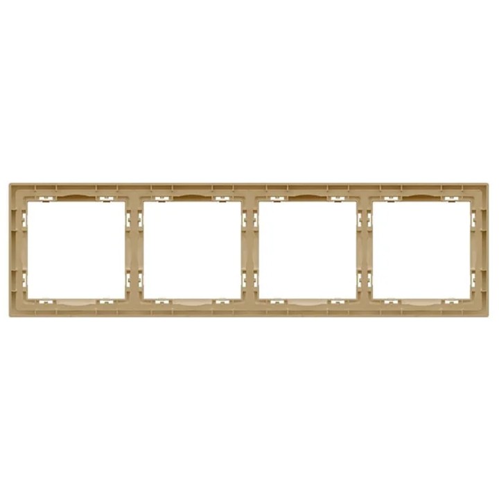 Plaque de finition 4 postes – Gamme One – Doré