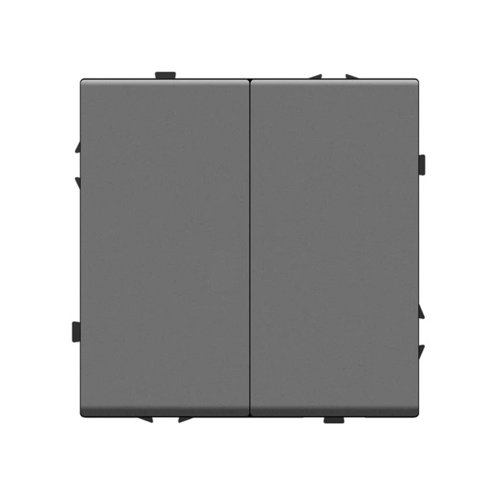 Interrupteur mécanique simple allumage 2 boutons – Gris