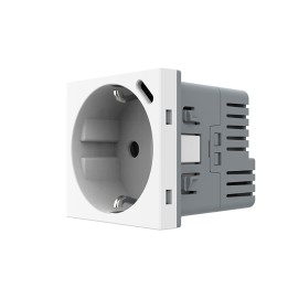 Mécanisme prise de courant 16A avec chargeur USB-C Type Europe – Blanc