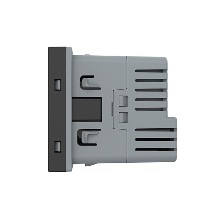 Mécanisme prise de courant 16A avec chargeur USB-C Type Europe – Noir