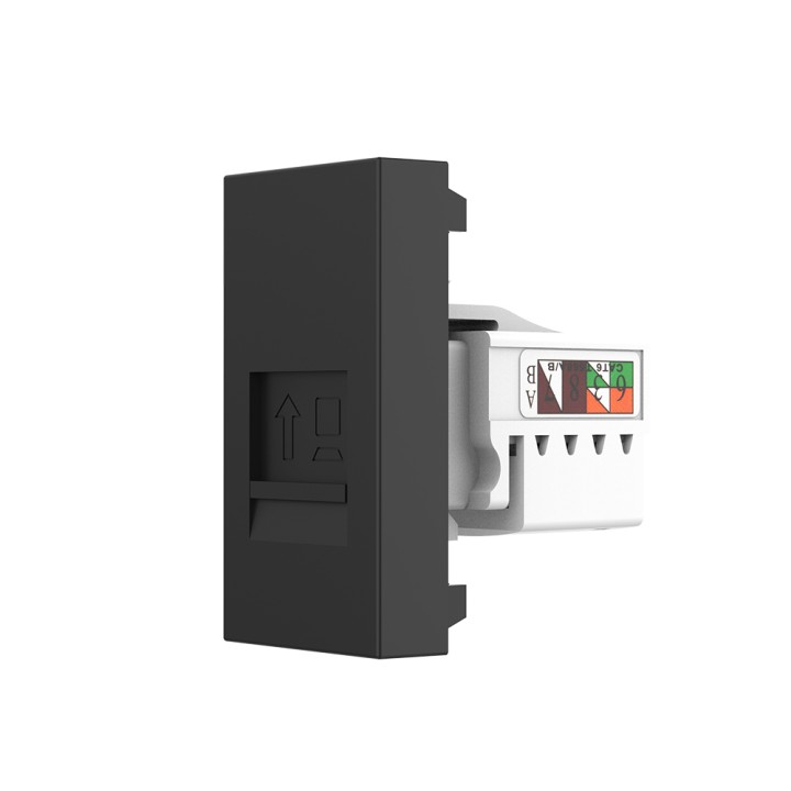 Mécanisme prise réseau RJ45 Cat.6 - Noir