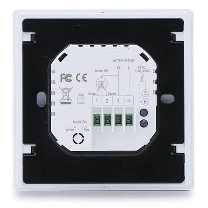 Thermostat connecté Wifi / Matter – Chauffage hydraulique – Blanc
