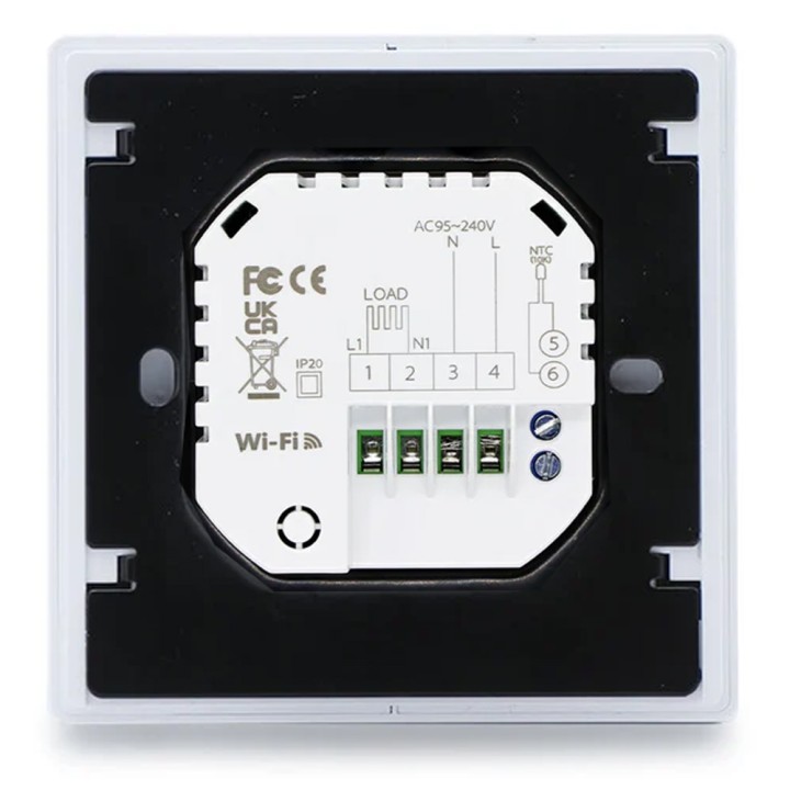 Thermostat connecté Wifi / Matter – Chauffage électrique – Blanc