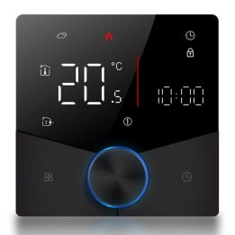 Thermostat connecté Wifi / Matter – Chauffage électrique – Noir