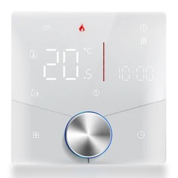 Thermostat connecté WiFi / Matter – Chaudière (gaz / fioul) – Blanc