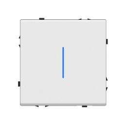 Interrupteur mécanique Va et Vient 1 Bouton avec voyant lumineux – Blanc
