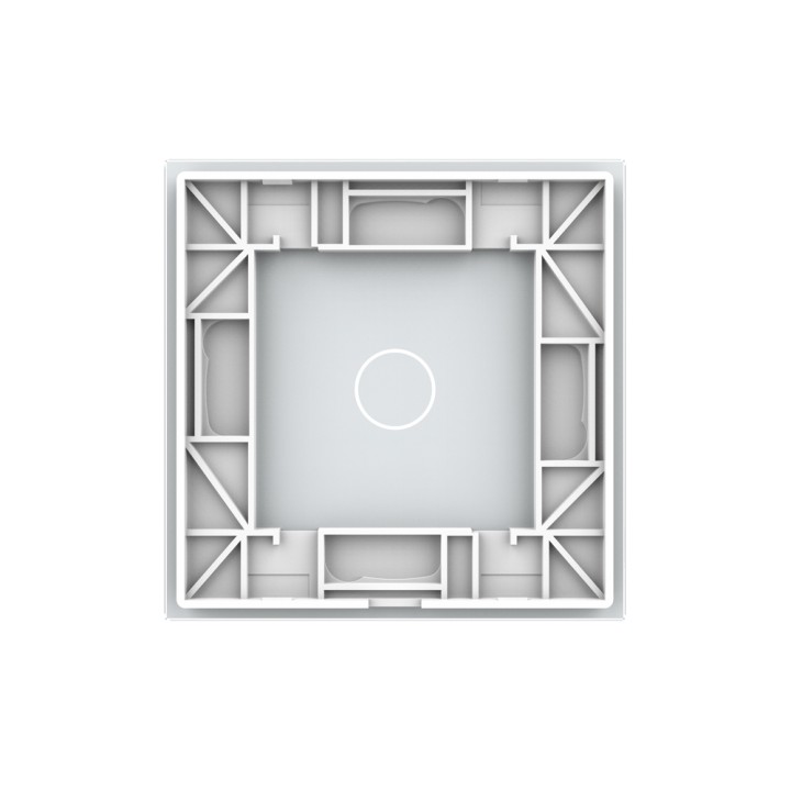 Plaque de finition en verre tactile 1 Bouton – Blanc Brillant