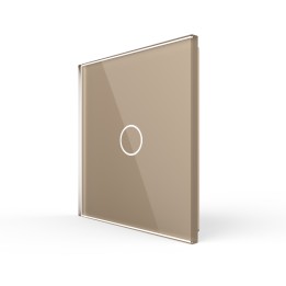 Plaque de finition en verre tactile 1 Bouton – Doré Brillant