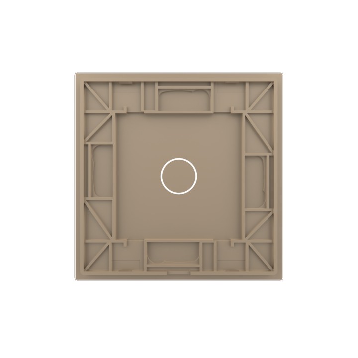 Plaque de finition en verre tactile 1 Bouton – Doré Brillant