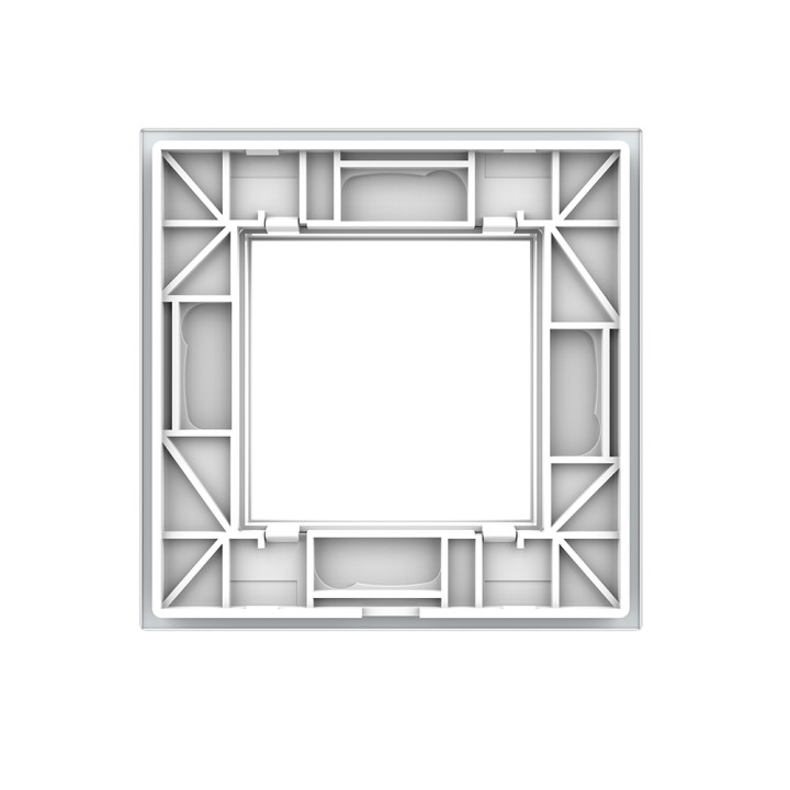 Plaque de finition en verre 1 poste – Blanc Mat – Série SR