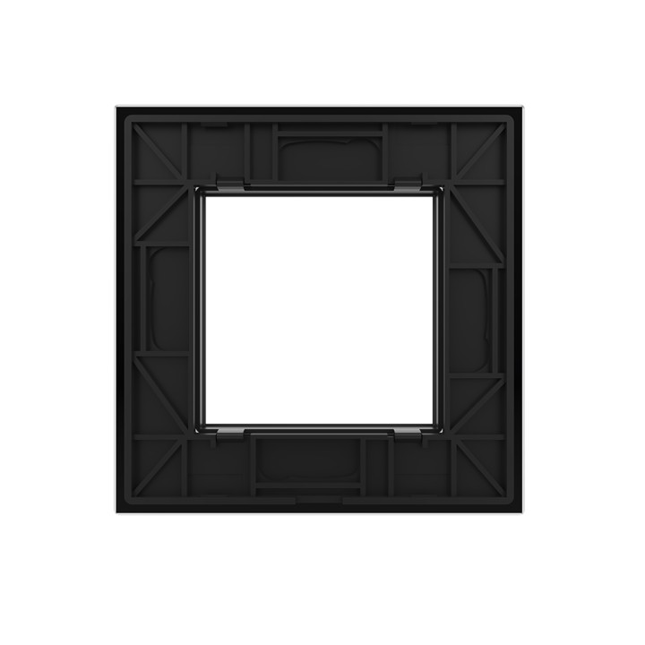 Plaque de finition en verre 1 poste – Noir Mat – Série SR