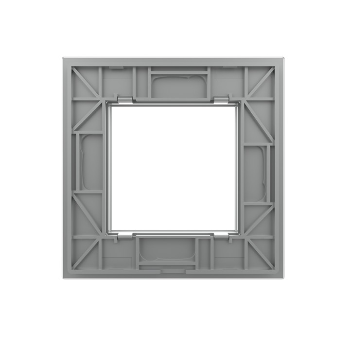 Plaque de finition en verre 1 poste – Gris Mat – Série SR